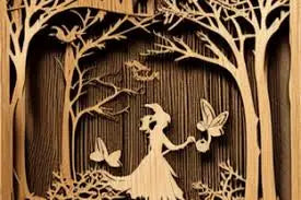 3D fairy tale image with fairies and butterflies