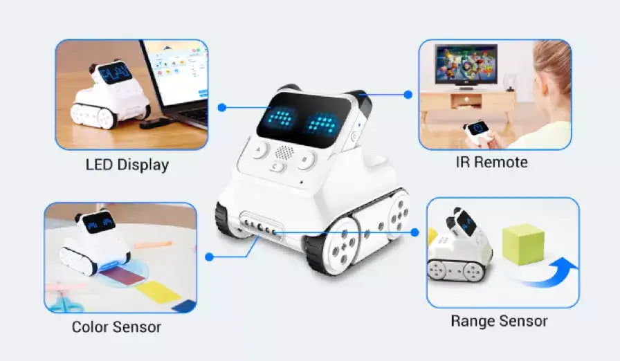 emo robot with built-in electronic modules