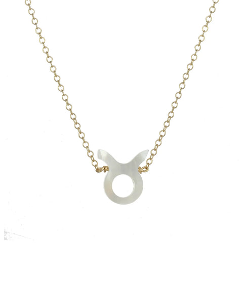 Taurus Zodiac Symbol Necklace