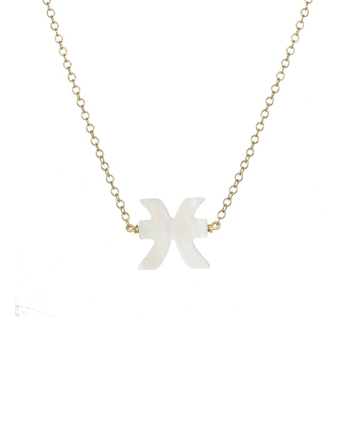 Pisces Zodiac Symbol Necklace