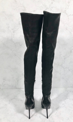 vera wang thigh high boots