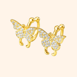 Tiny Butterfly Ear Cuff Set - S925