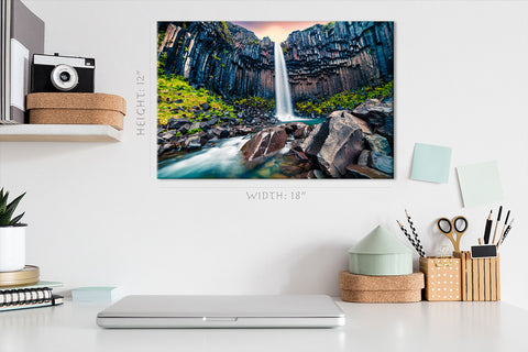 Canvas Print - Svartifoss Waterfall, Skaftafell, Iceland #E0513 – 1GES -  Art Society