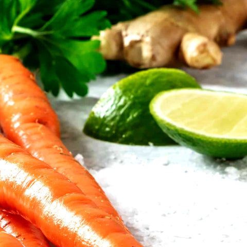 Carrot, Lime & Ginger Juice- Grace of Melanin