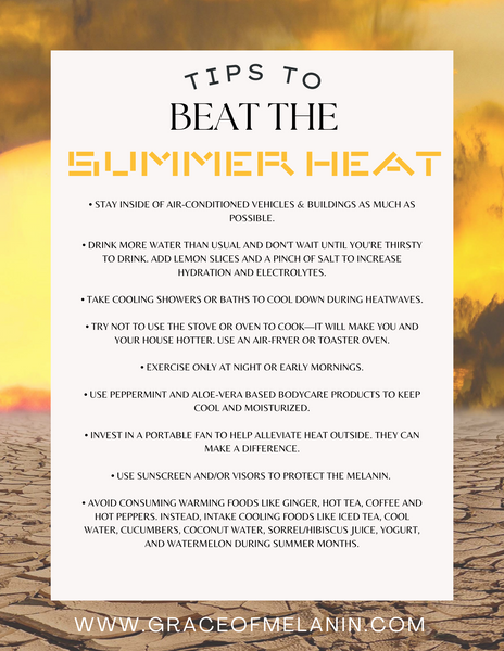 Tips to beat the heat - Grace of Melanin