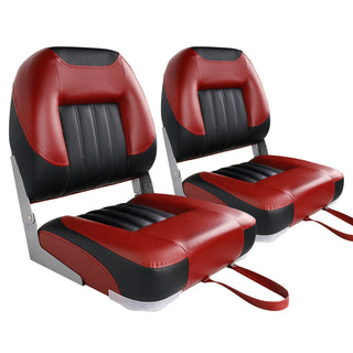 Guide Gear All-Weather Low-Back Boat Seat Folding Fold-Down Comfortable  Padded Cushion Seating for Boats