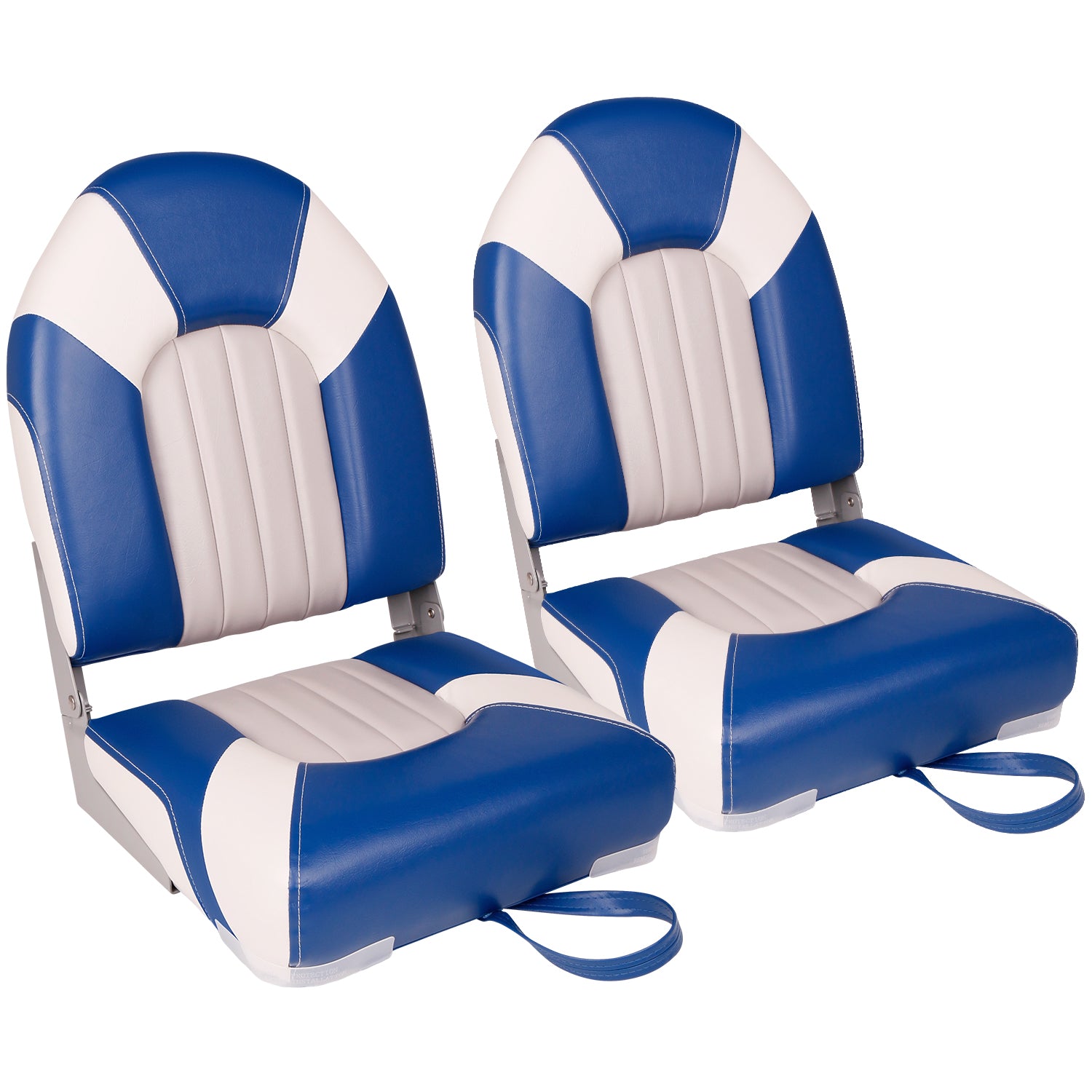 Deluxe High Back Fold-Down Fishing Boat Seats (2 Seats) | Leader