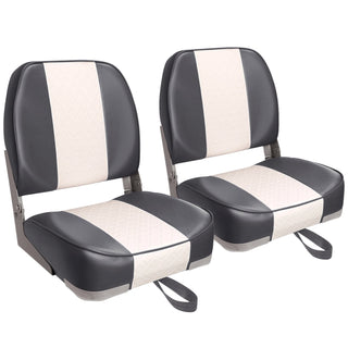 A Pair of Low Back Folding Fishing Boat Seat - Leader Accessories