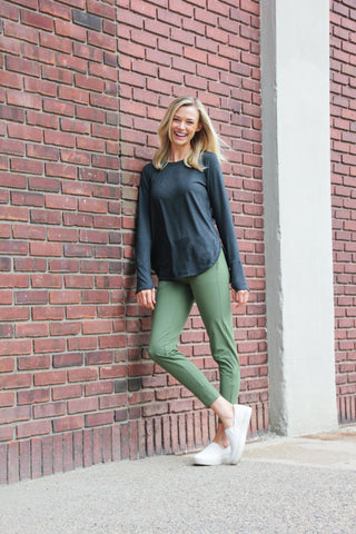 The Peggy Pant Olive Green