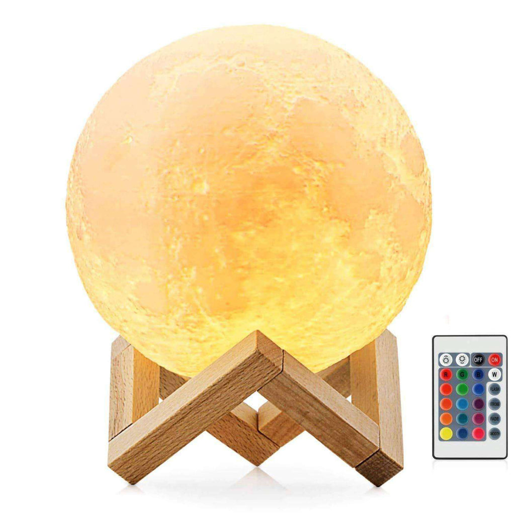 Moon Night Light 3d Printing Led 16 Colors Give Her A Moon Gift