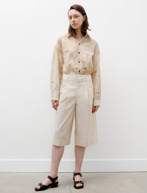 Lemaire Large Pleated Shorts Cream – Neighbour