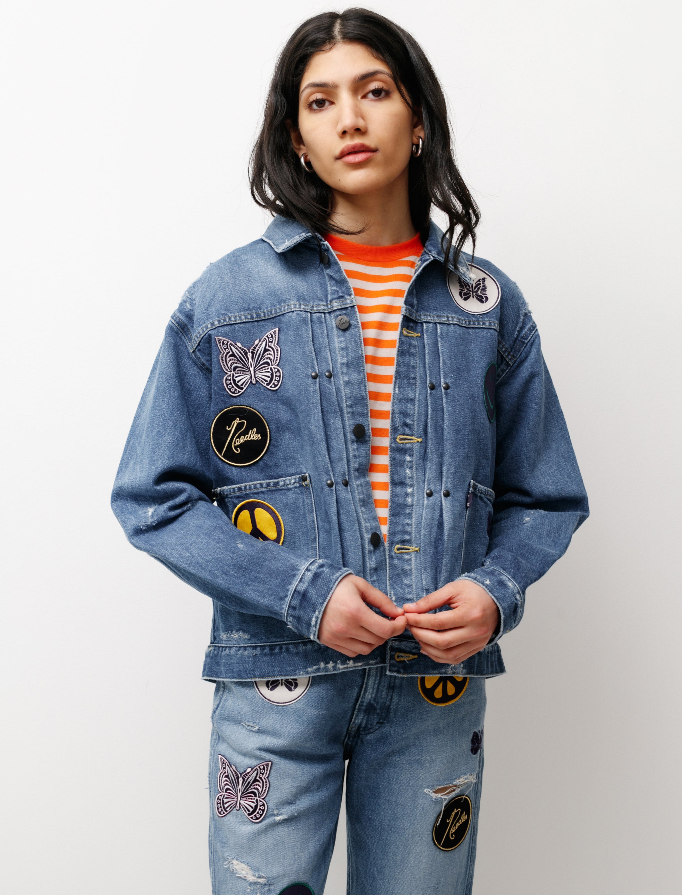 15990円アウトレット 売値 特売激安 NEEDLES Papillon Patches Jean