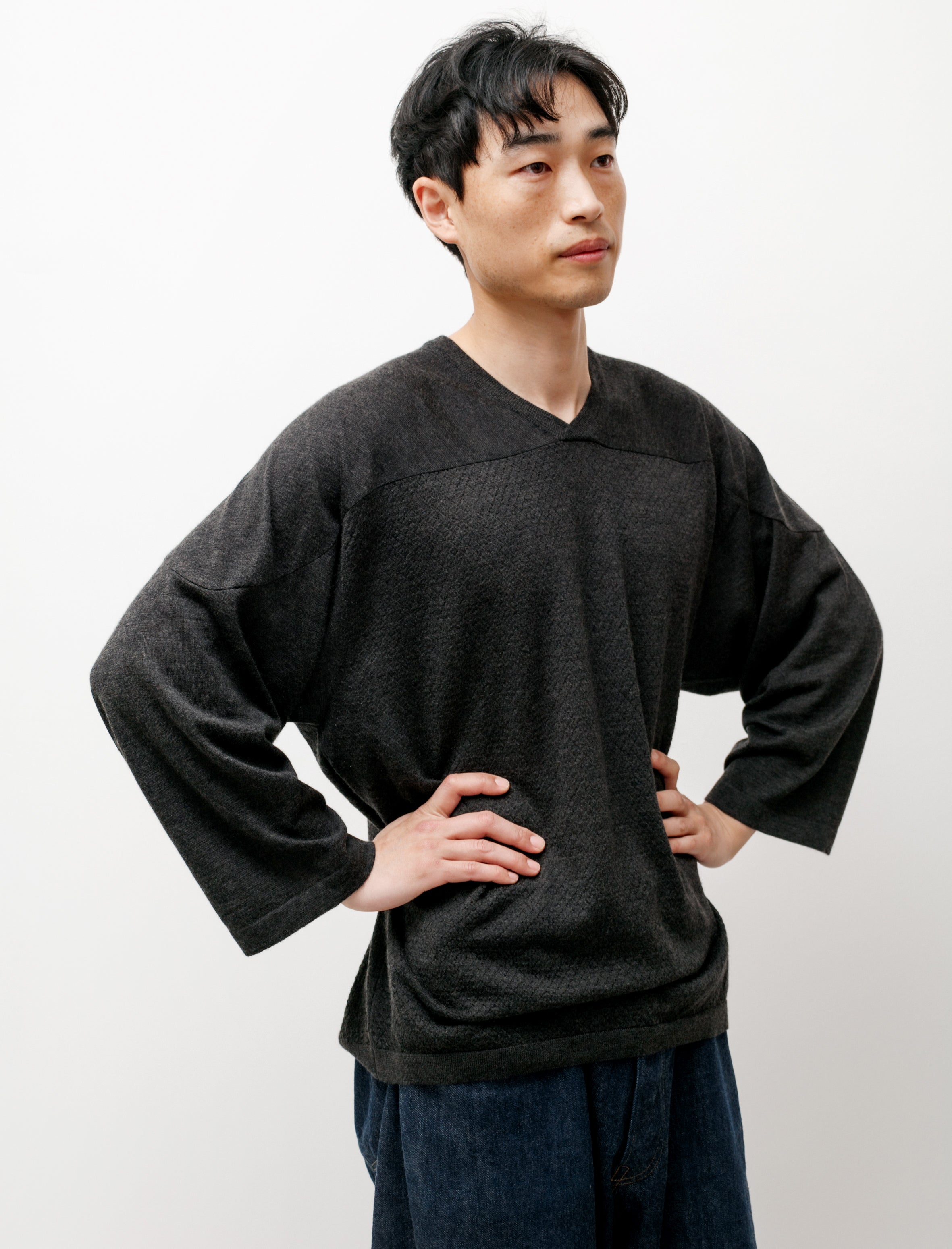 COMOLI CASHMERE MESH KNIT サイズ3-