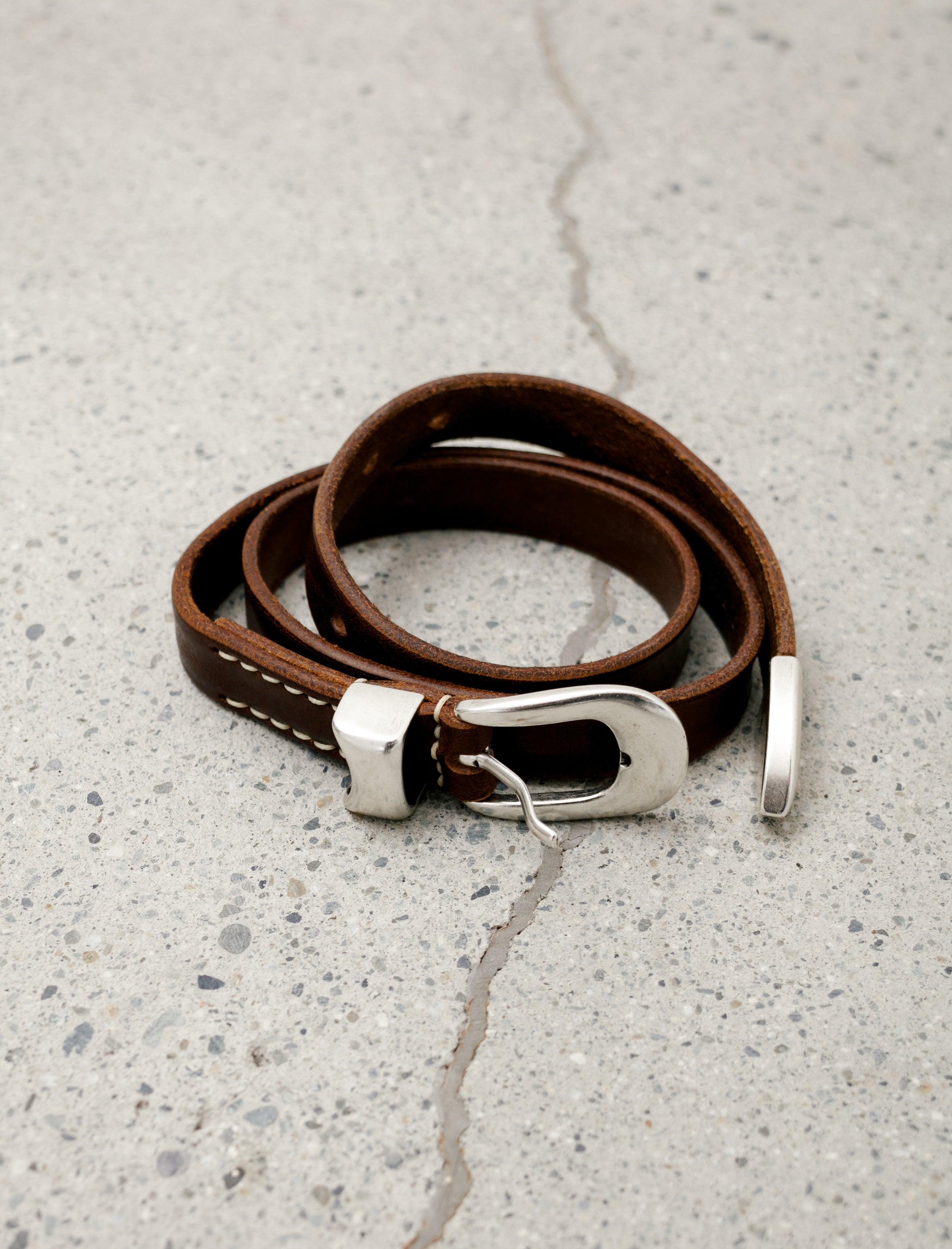 Belt 2cm Brown Leather