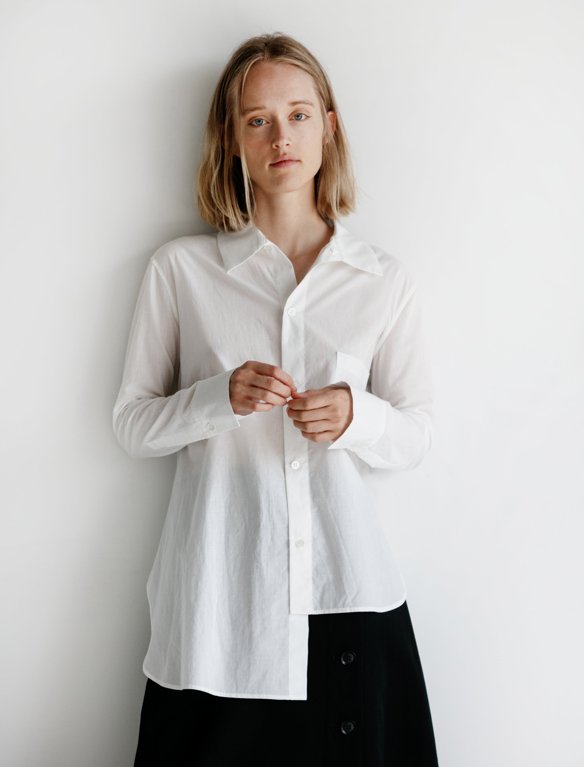 Y's by Yohji Yamamoto Uneven Hem Shirt Snow Lawn – Neighbour