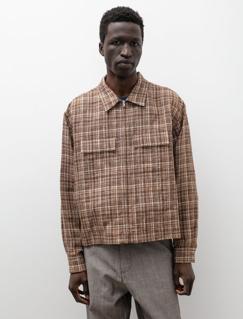 AURALEE CHECK BLOUSON-