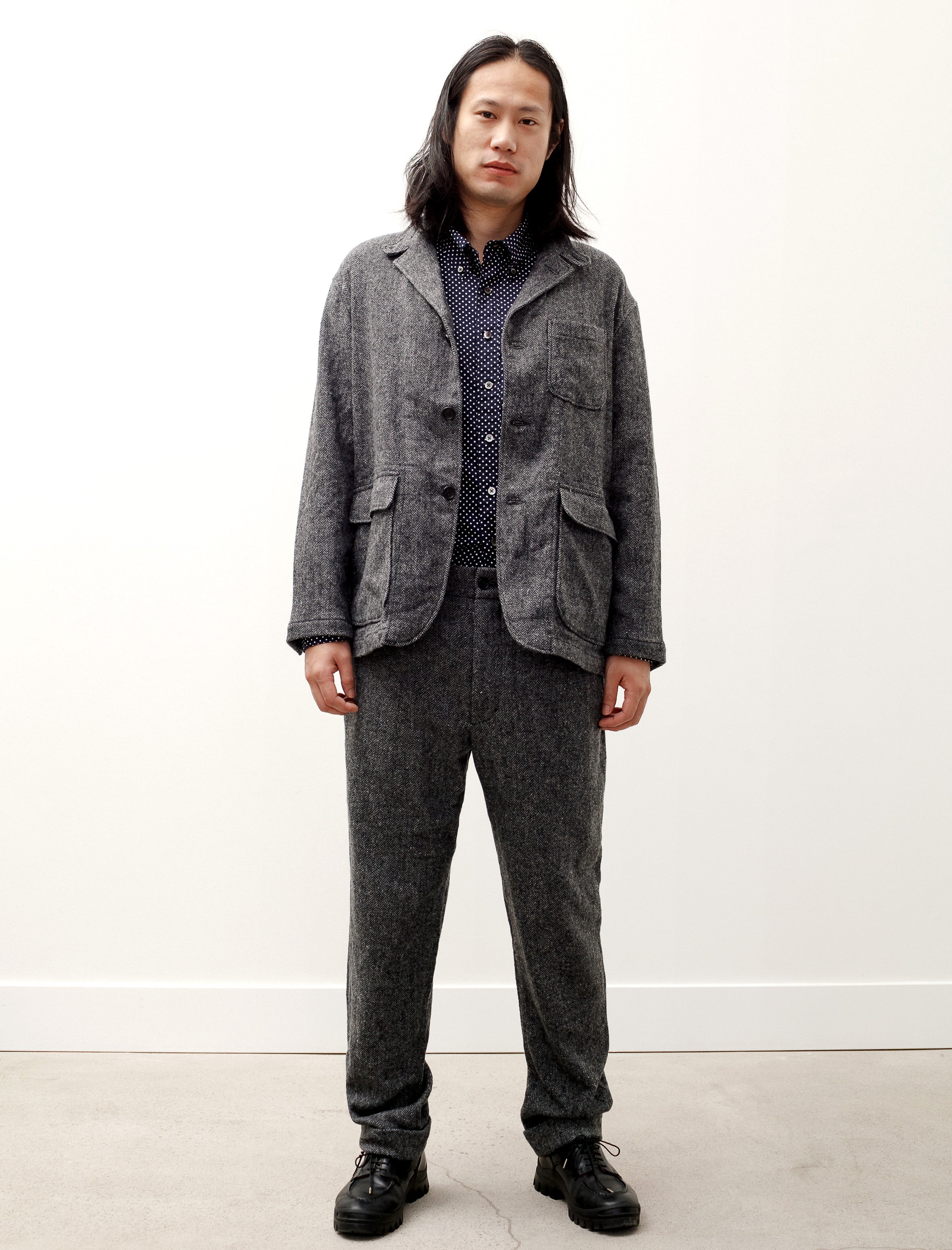 Andover Pant Wool Herringbone Grey