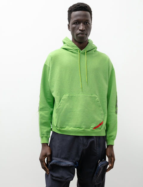 Joint Hooded Sweatshirt Neon Green