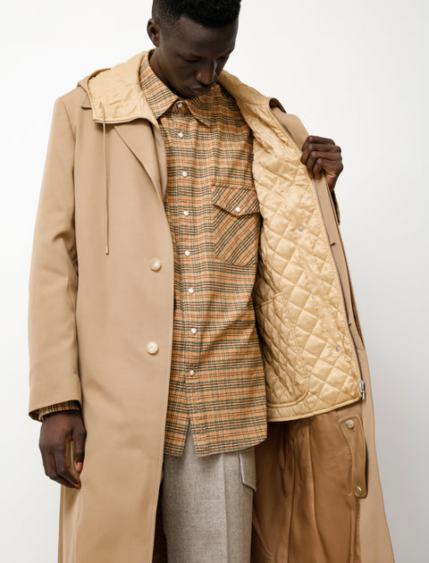 Light Wool Max Gabardine Liner Coat Beige