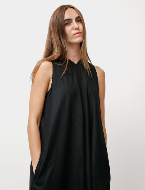 Y's by Yohji Yamamoto Asymmetrical Pressed Wool Dress Black – Neighbour