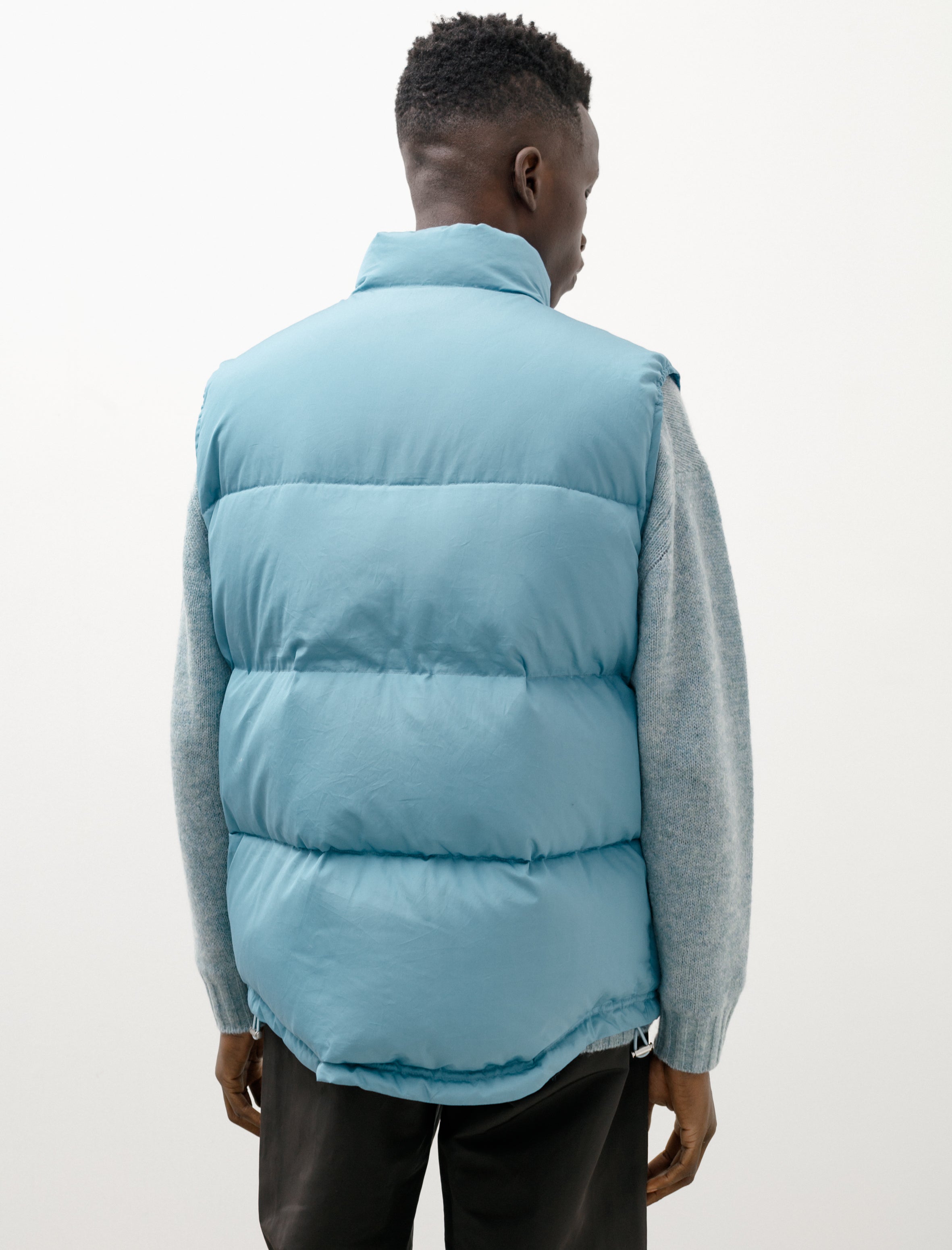 Suvin High Count Down Vest Blue