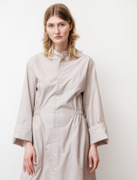 Cristaseya Gathered Shirtdress Small Brown Stripes – Neighbour