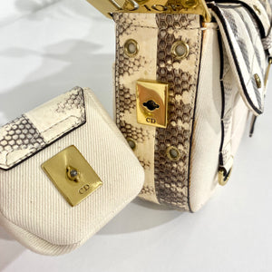 Christian Dior Cream Snakeskin Bag