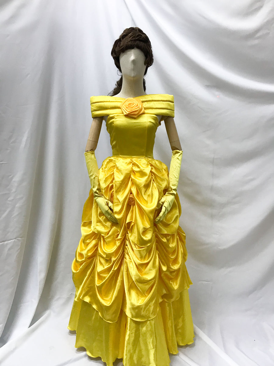 Disney Princess Belle Beauty and the Beast Ballgown Costume, Yellow ...