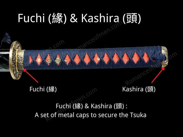 Katana Tsuka Parts Introduction: fuchi and kashira