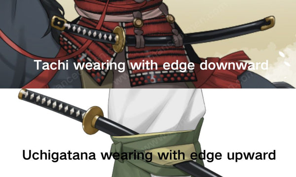 Katana and Tachi difference in wearing