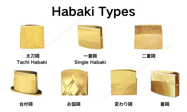Different types of Habaki