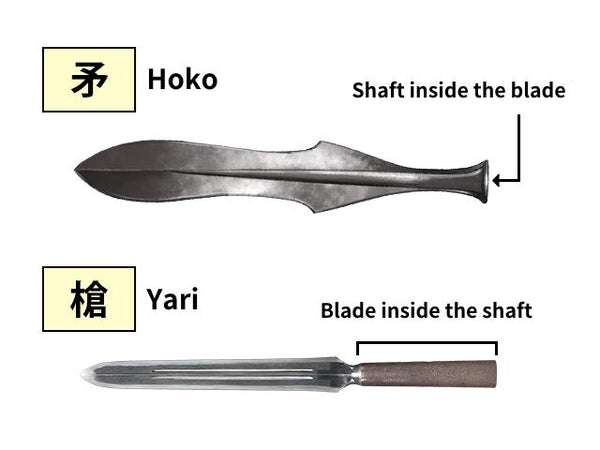 Difference between Yari 槍 and Hoko 矛