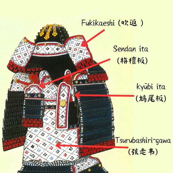 Ancient Japanese Oyoroi armor parts