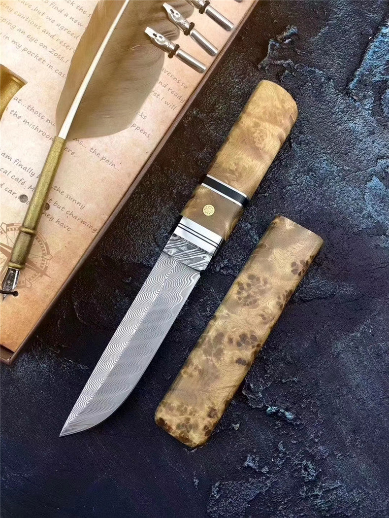 The yoshioka warrior damacus fixed blade knife 22CM