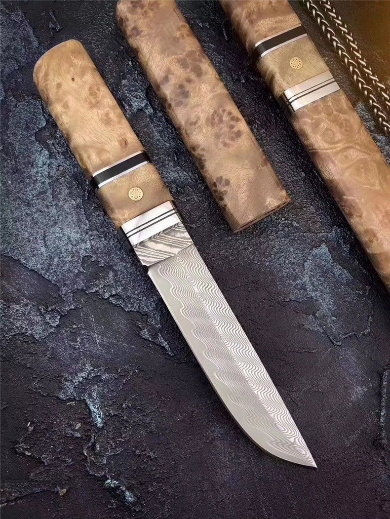 The yoshioka warrior damacus fixed blade knife 22CM