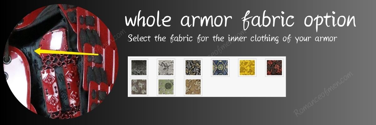 Custom samurai armor fabric selection