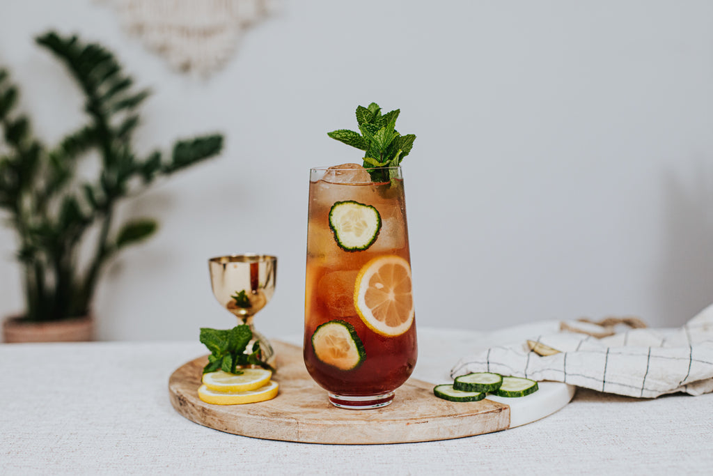 Mindful cocktail served in the NUDE Hepburn longdrink glass