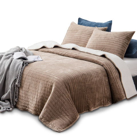 Sherpa Bedding quilt comforter set