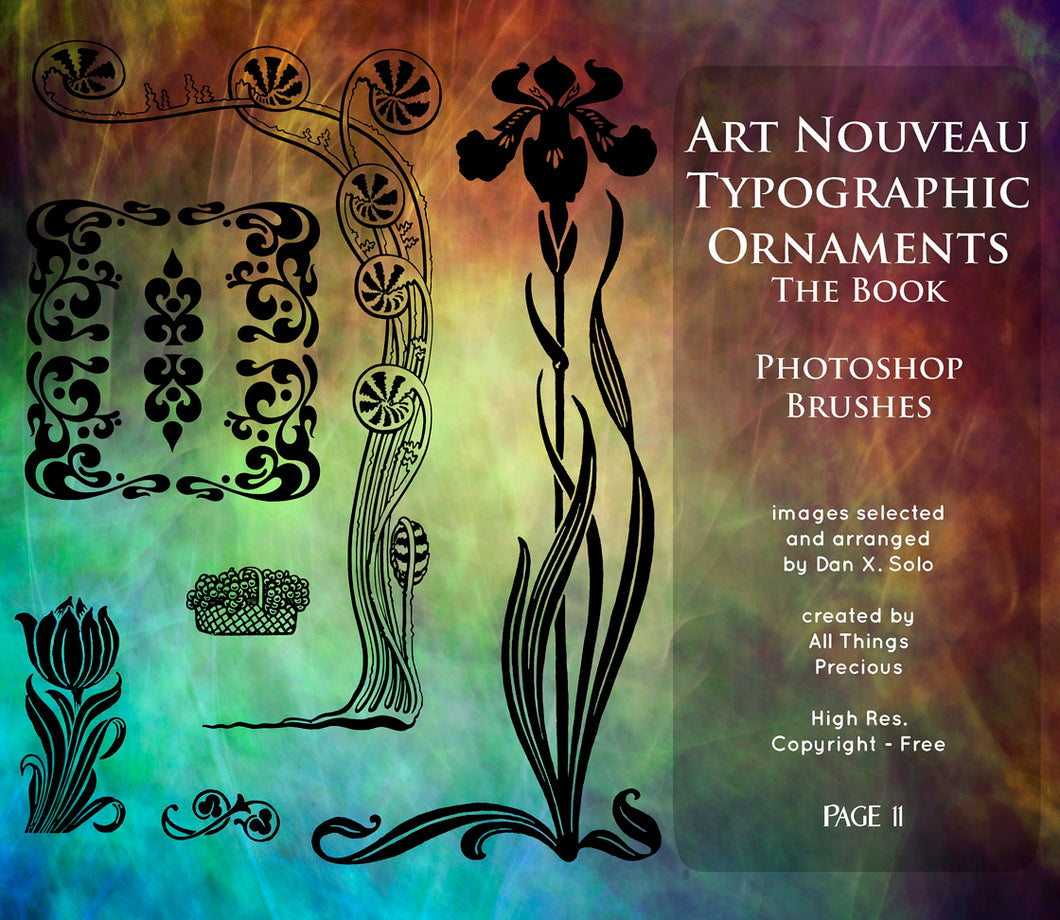 art nouveau brushes photoshop download