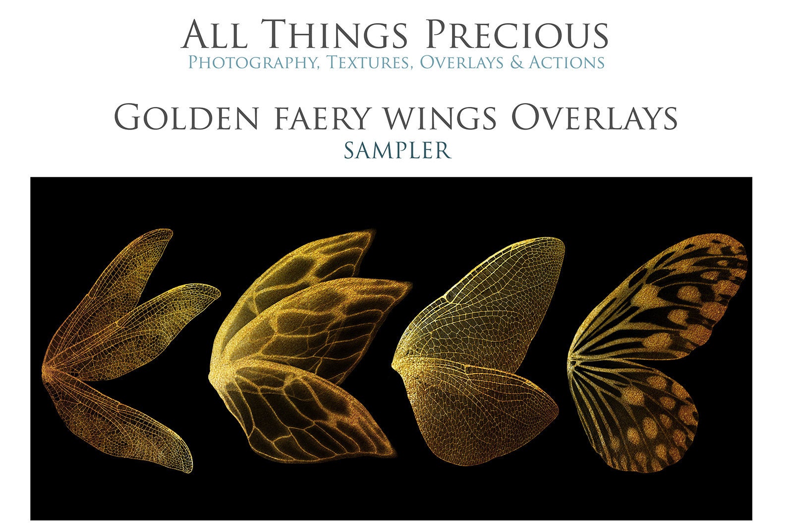 14 Png Golden Fairy Wing Overlays Set 1 Atp Textures