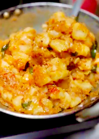 Tamil recipes - southindian - www.girijapaati.com - potato masala - potato curry - spicy curry - spicy potato - Girija Paati’s recipes