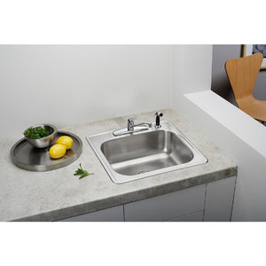 Glacier Bay Drop In Stainless Steel 25 4 Hole Single Bowl Kitchen