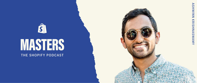 headshot of Ashwinn Krishnaswamy, shopify masters podcast