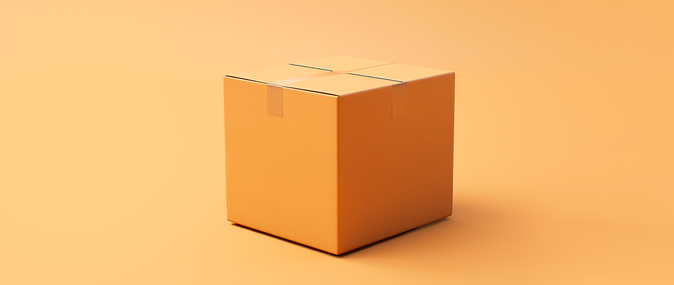 3D image of a cardboard dropshipping package