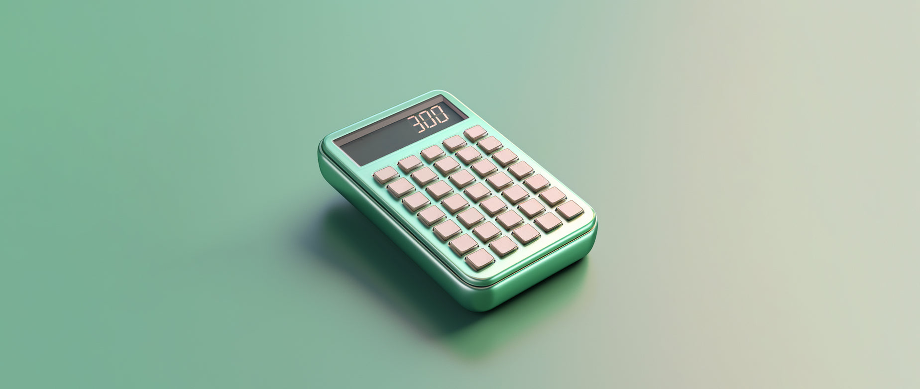 a calculator on green background representing ecommerce accounting