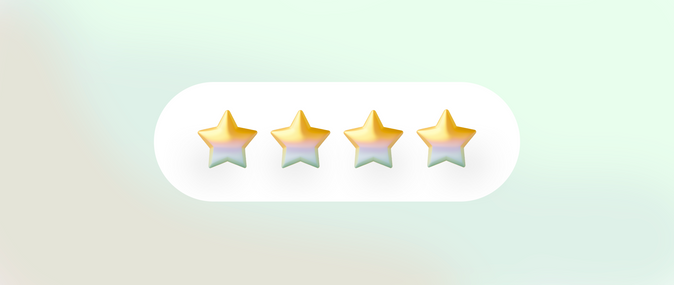 4 stars representing ecommerce reviews for a website