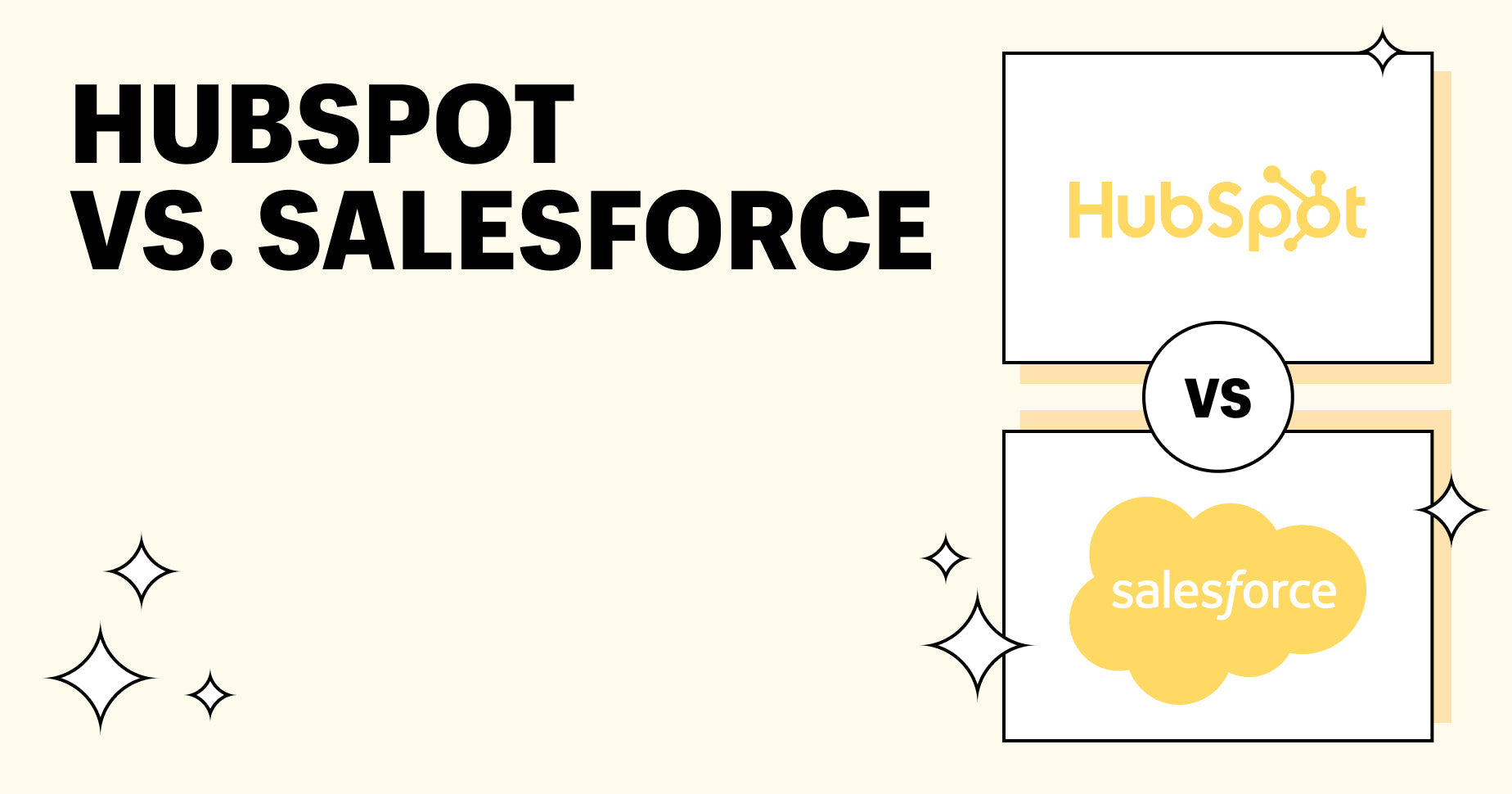 hubspot vs. salesforce, hubspot logo, salesforce logo