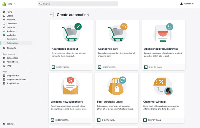 Shopify's new reengagement automations to help you recover abandoned carts, abandoned product browse, and abandoned checkouts