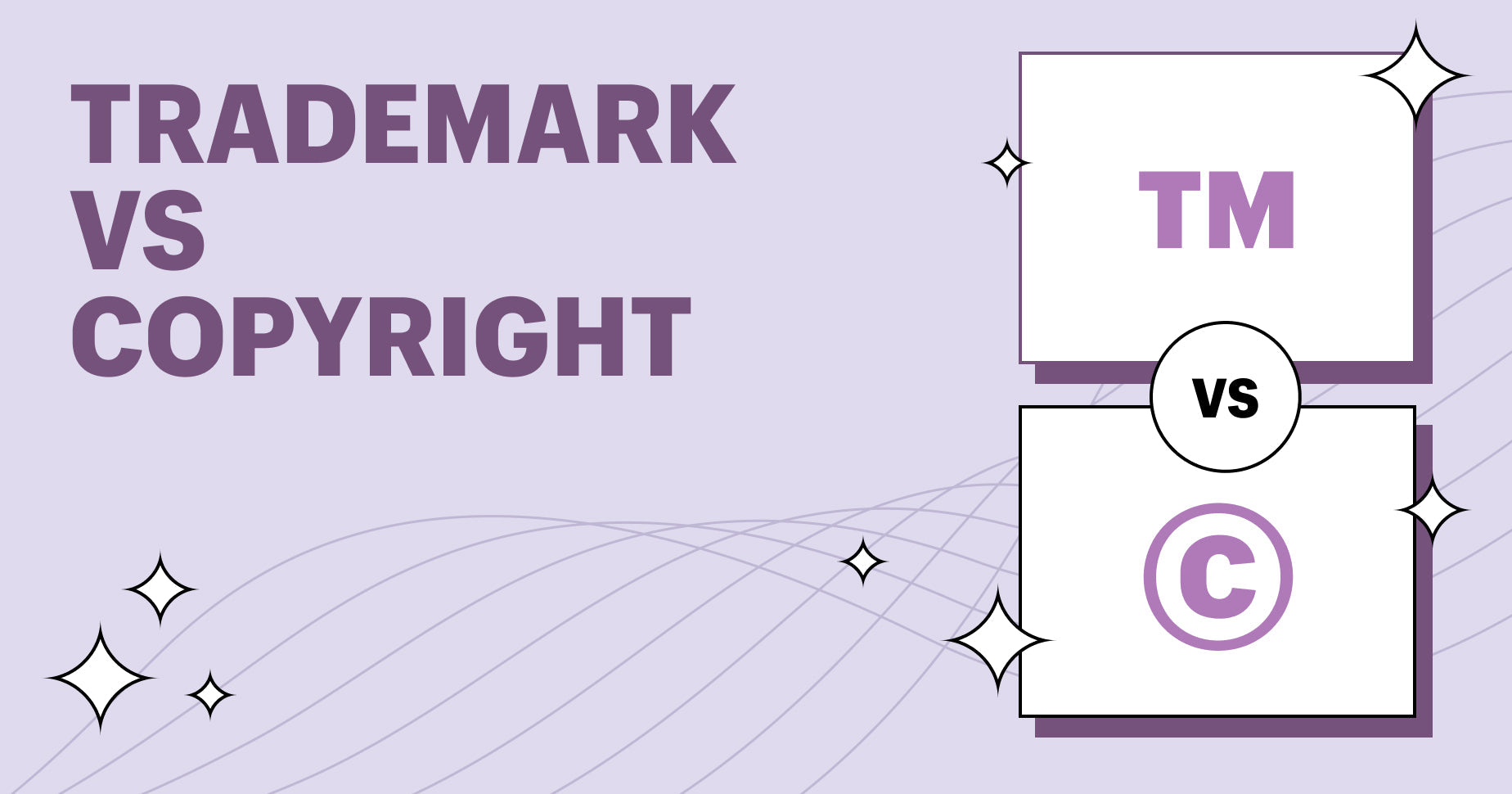 the difference between trademark versus copyright in text