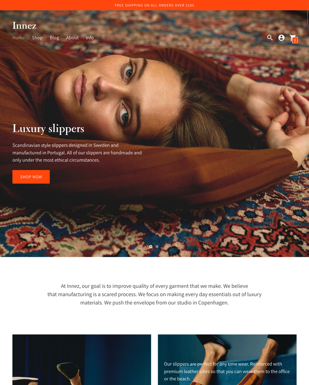 Context Shopify theme.